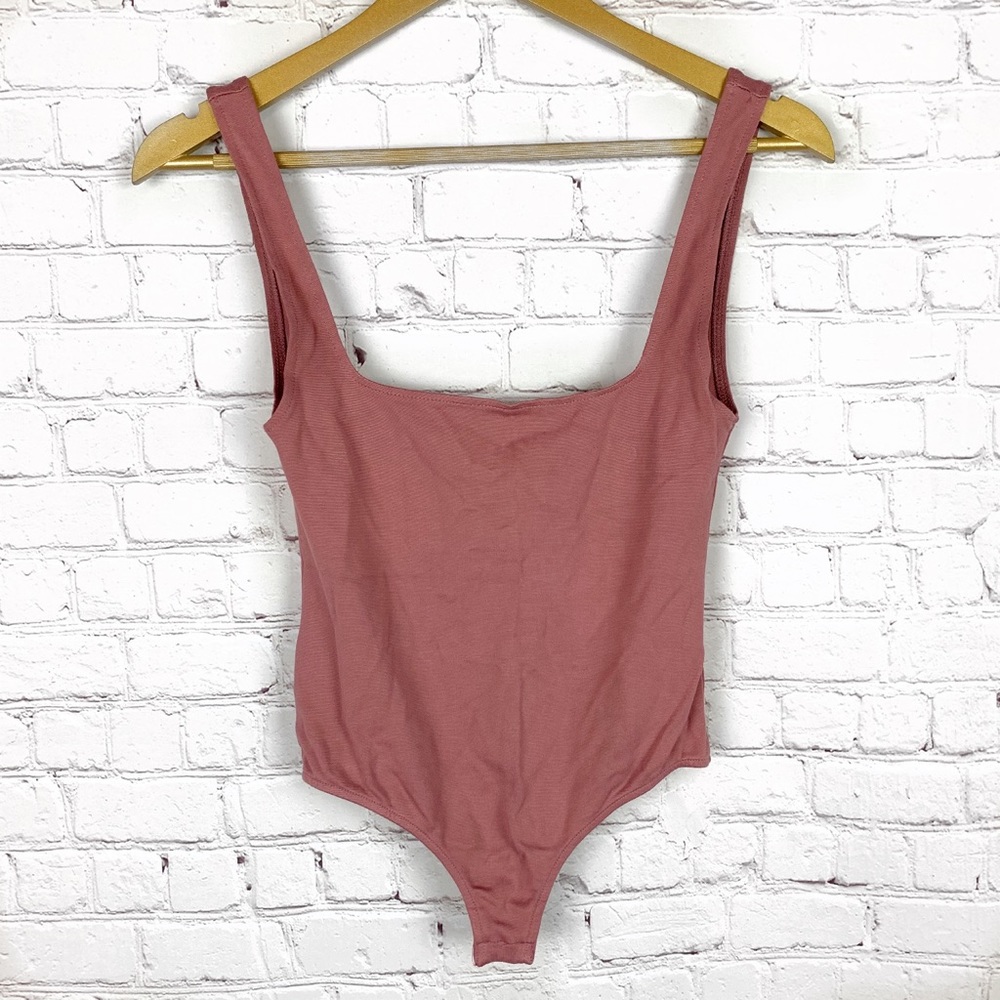 FREE PEOPLE Square Neck Thong Bodysuit XS
